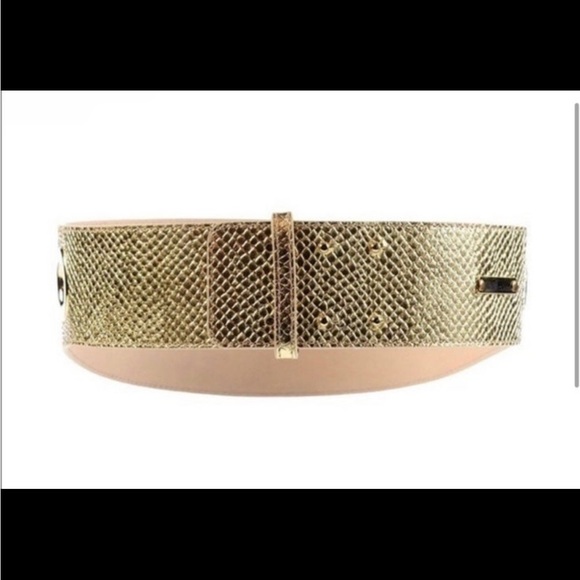 Roberto Cavalli Class NWOT limited edition Gold Belt fancy wide gold exclusive S - Picture 7 of 8